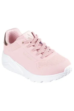 Sneakers da bambina rosa Skechers Uno Lite Metallic Mode