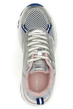 Sneakers da donna argento con inserti rosa e blu Pittarello Capsule 8W25911