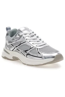 Sneakers da donna argento con inserti mesh Pittarello Capsule 8W25911