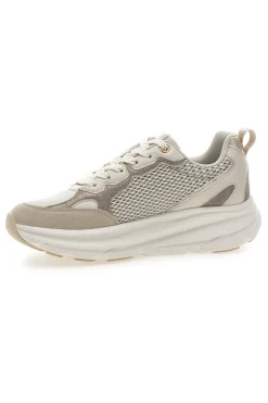 Sneakers da donna beige con inserti mesh Pittarello 8W25069