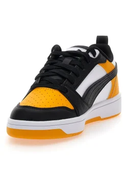 Sneakers Gialle e Nere con lacci Puma Rebound V6 Lo Jr