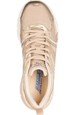 Sneakers gold con inserti in mesh Skechers Bobs Vamos