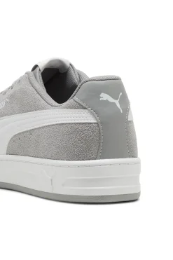 Sneakers grigie in pelle scamosciata con suola in gomma Puma Court Classic Clean SD