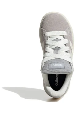 Sneakers grigie in suede con strisce bianche Adidas Grand Court 00s K
