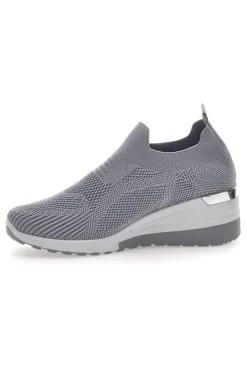 Sneakers Grigie Slip-on Con Zeppa Prima Riga 432