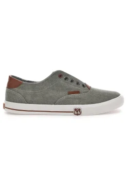 Sneakers in Tela Grigio Route 66 91414