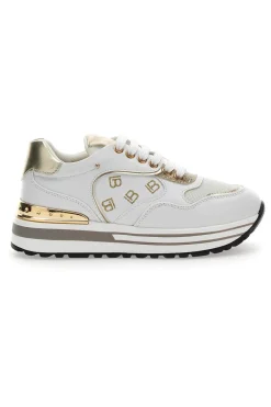 Sneakers Laura Biagiotti 8370 Bianche Oro