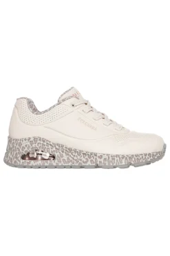 Sneakers leopardate con suola ad aria e lacci fissi Skechers UNO Safari Time
