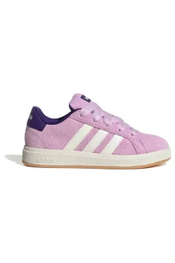 Sneakers lilla in suede con strisce bianche Adidas Grand Court 00s K