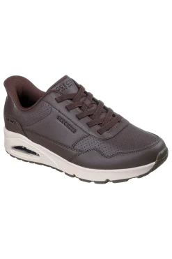 Sneakers marroni con tomaia in duraleather e Slip-ins Skechers Uno Banksia Luxe
