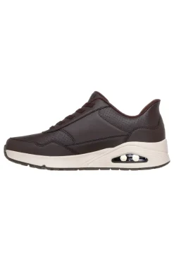 Sneakers marroni con tomaia in duraleather e Slip-ins Skechers Uno Banksia Luxe