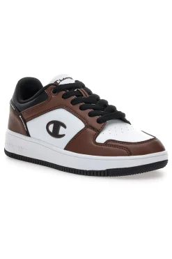 Sneakers marroni e bianche con dettagli black Champion RD18 2.0 Low