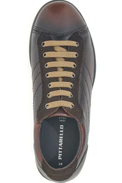 Sneakers marroni in vera pelle con finitura sfumata Pittarello 22095681