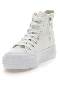 Sneakers Mid-Cut Bianche Con Platform Energy 117