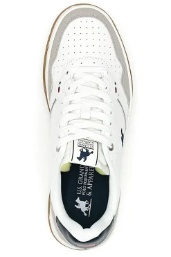 Sneakers Mid-Cut Bianche Con Strappo U.S. Grand Polo GPM424215J
