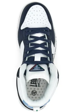 Sneakers Mid-Cut Bianche e Blu Leone 37