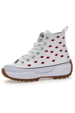 Sneakers Mid-Cut British Knights Kaya Mid Fly Bianche
