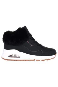 Sneakers Mid-Cut Nere Con Pelo Skechers Uno Fall Air