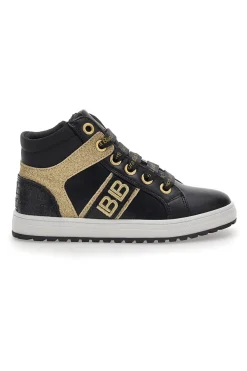 Sneakers Mid-Cut Nere e Oro Laura Biagiotti 87069387