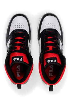 Sneakers Mid-Cut Nere e Rosse con Lacci FILA REGA NF MID TEENS