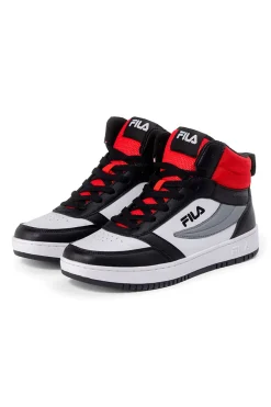 Sneakers Mid-Cut Nere e Rosse con Lacci FILA REGA NF MID TEENS