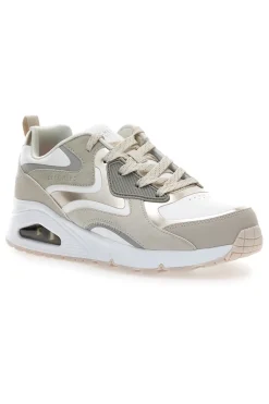 Sneakers natural con dettagli metallici e suola Air Skechers Uno Gen1 Color Surge