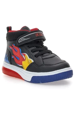 Sneakers nere alte con fiamme e luci Pitt Kids 114