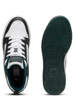 Sneakers Nere Bianche e Verdi Puma Rebound V6 Low Jr