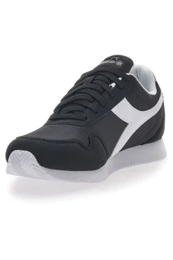 Sneakers Nere Con Logo Bianco Diadora Simple Run