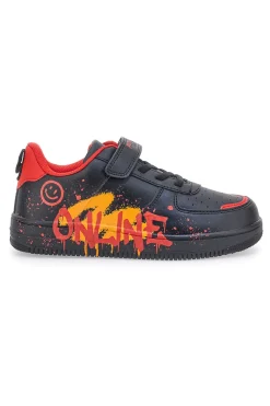 SNEAKERS NERE CON STAMPA COLORATA PITT KIDS K22355