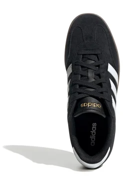 Sneakers nere con suola marrone e 3 strisce bianche Adidas Barreda
