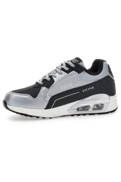 Sneakers nere e argento con fondo effetto air Everlast EV-810