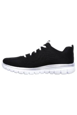 Sneakers Nere e Bianche Con Pianta Larga Skechers Graceful Get Connected