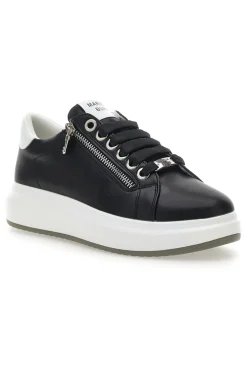 Sneakers Nere e Bianche con Cerniera Mariella Burani 51011