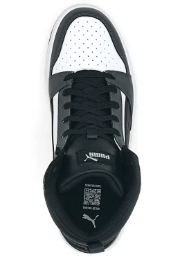 Sneakers nere e bianche mid-cut inserti a contrasto Puma Rebound V6