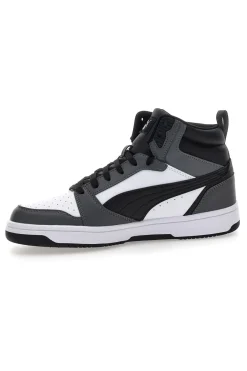 Sneakers nere e bianche mid-cut inserti a contrasto Puma Rebound V6
