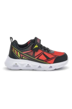 Sneakers Nere e Rosse con luci Pitt kids 11562