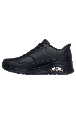 Sneakers nere in duraleather con Air-Cooled Memory Foam Skechers Uno Banksia Luxe