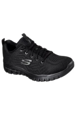 Sneakers nere in mesh con Memory Foam Skechers Graceful Get Connected