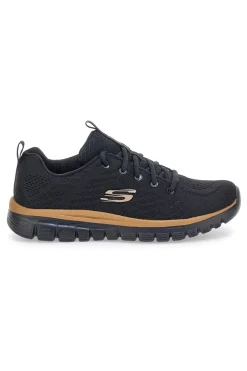 Sneakers nere in mesh con Memory Foam Skechers Graceful Get Connected