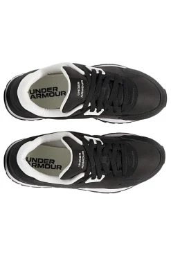 Sneakers nere in nylon con inserti scamosciati Under Armour Essential Runner