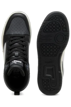 Sneakers nere mid con dettagli bianchi Puma Rebound V6 Mid Jr