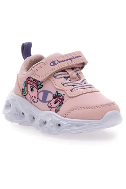 Sneakers rosa con luci chiusura a strappo Champion Funfair Print U TD Low Cut