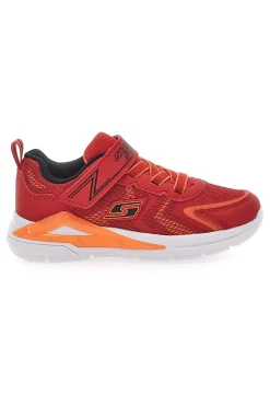 Sneakers Rosse Con Luci Colorate e Strappo in Velcro SKECHERS S LIGHT TRI-NAMICS