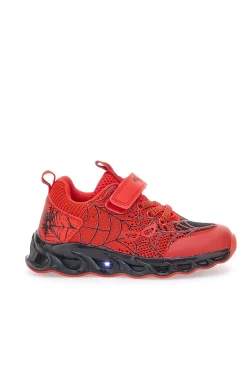 Sneakers Rosse con Ragnatela e Luci Pitt Kids K23581