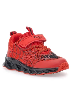Sneakers Rosse con Ragnatela e Luci Pitt Kids K23581