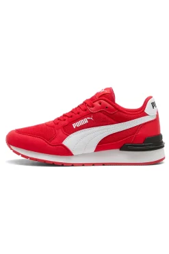 Sneakers rosse e bianche in mesh Puma ST Runner v4 Mesh Jr