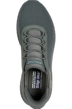 Sneakers slip ins verde oliva in mesh Skechers Bobs squad chaos tough walk