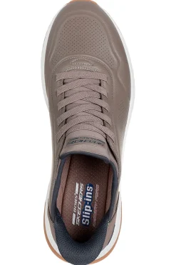 Sneakers taupe in simil pelle con Memory Foam Skechers Bobs Squad 4 Direct Step