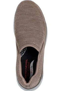 Sneakers taupe slip on in mesh Skechers Arch fit Crosser Locke